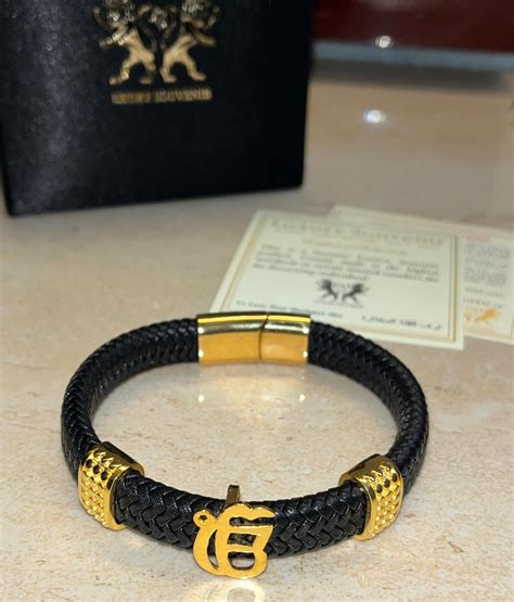 Ekonkar Bracelet in Black German Cord with Gold Plated Loops – Luxury ...