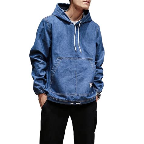 New-Cool-Boy-Mens-Denim-Jacket-Hoodies-Casual-Hoodie-Coat-Loose-Cowboy ...
