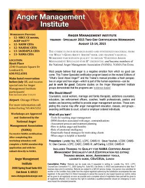 Fillable Online Workshops Provide Fax Email Print - pdfFiller