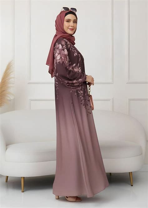 ALIZA PRINTED ABAYA | LAVENDER