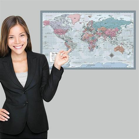 Laminated World Map 的图像结果