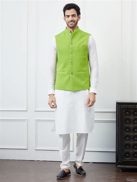 Elevate Your Style: Pure Cotton Straight Kurta & Pyjama Set with ...