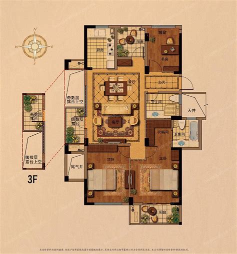 雅仕兰庭-116平米三居现代风格-谷居家居装修设计效果图
