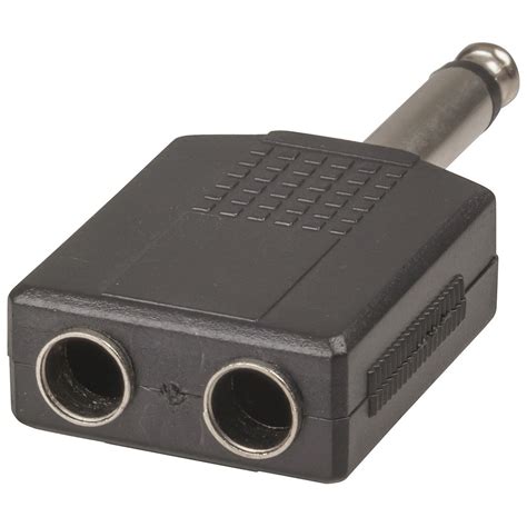 6.5mm Mono Plug to 2 X 6.5mm Mono Sockets Adaptor | Jaycar New Zealand