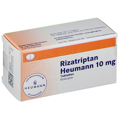 Rizatriptan Heumann 10 mg 12 St mit dem E-Rezept kaufen - Shop Apotheke