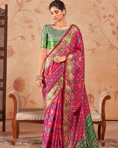 Vt 5077 Soft Banarasi Silk Patola Saree Collection