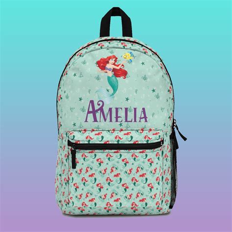 Ariel Bookbag the Little Mermaid Personalizable Disney - Etsy