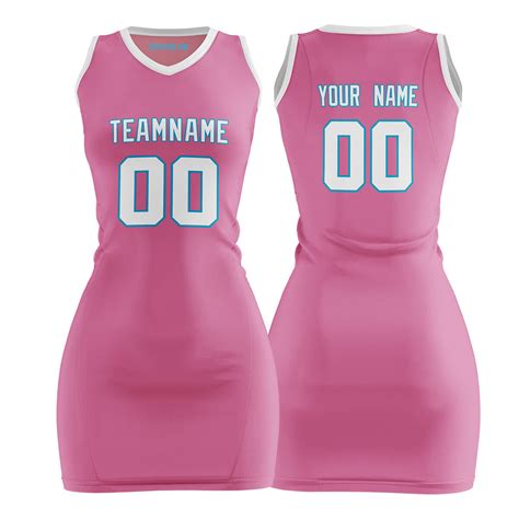 Custom Pink Basketball Jersey Dress for Women | Authentic Uniform ...