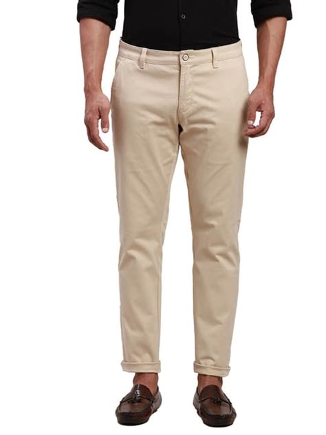 Parx Beige Tapered Fit Trousers - Price History