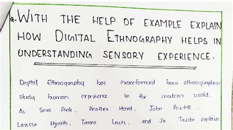 Digital Ethnography: Understanding Sensory Experience in the Digital ...