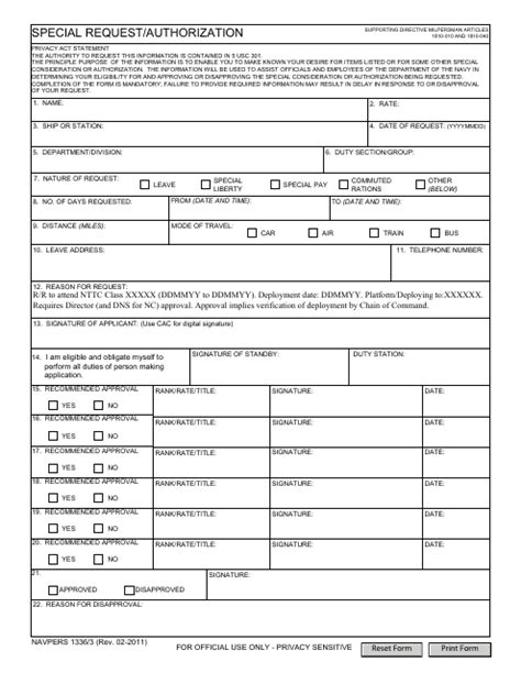 NAVPERS Form 1336/3 - Fill Out, Sign Online and Download Fillable PDF ...