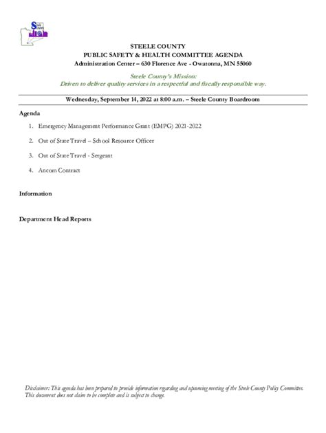 Fillable Online Inmate Roster - Steele County Sheriff's Office Fax ...