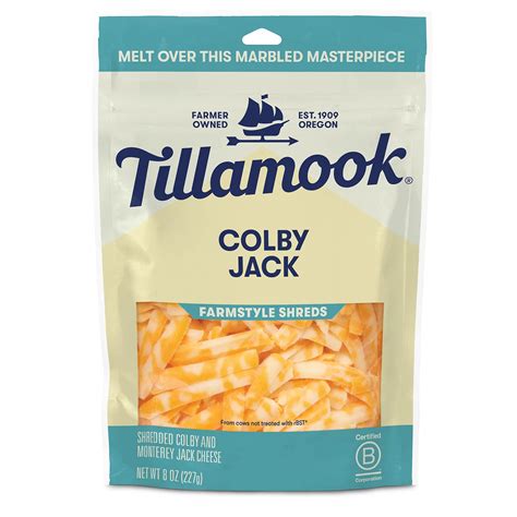 Tillamook Colby Jack Shredded Cheese, Thick Cut - H-E-B