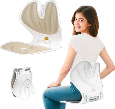 Amazon.com: Foldable Lumbar Back Support Chair Ergonomic Curve for ...