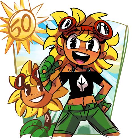 solar flare (plants vs zombies and 1 more) drawn by peargor | Danbooru