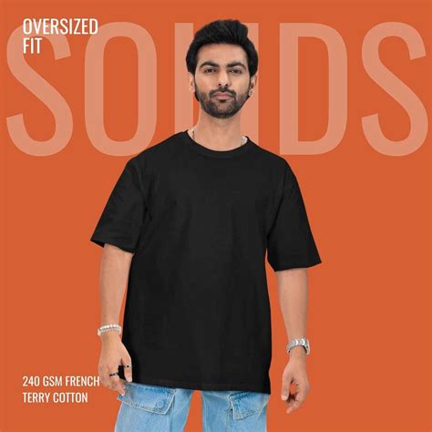 Black Oversized Solid T-Shirt – METRO ALIEN