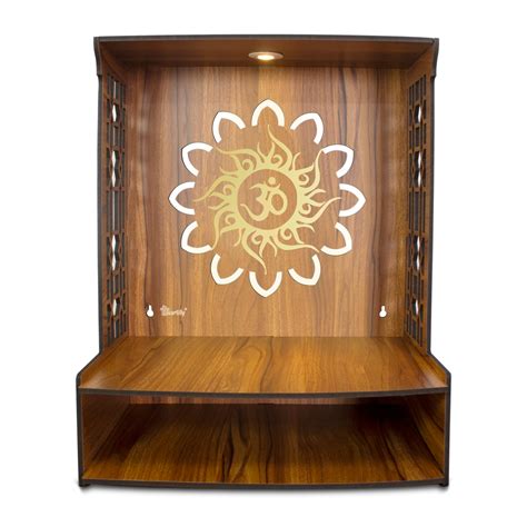 Heartily® Maha Mangal Beautiful Wooden Pooja Mandir for Home Temple fo ...