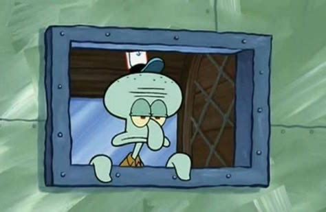 Squidward Looking Out Window