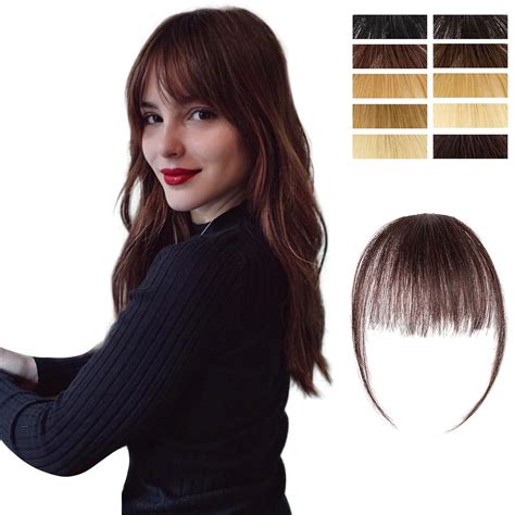 Amazon.com: Clip In Bangs 100% Human Hair Bangs Clip In Hair Extensions ...