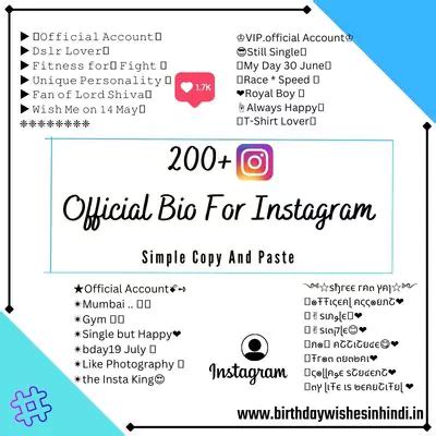 200+ Official Bio For Instagram (Copy And Paste)