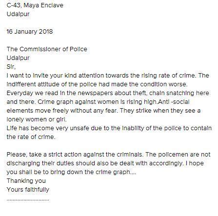 write a letter to the officer in charge of the police station to check ...