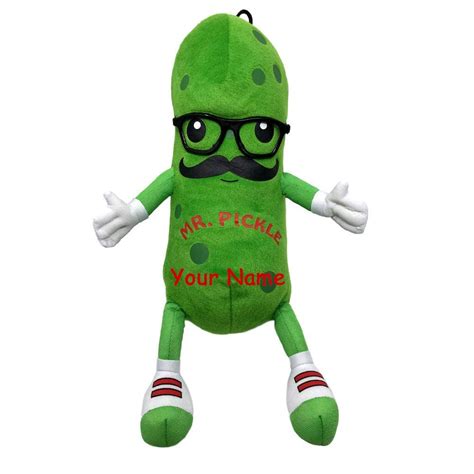 Buy Fiesta Toys Personalized Mr. Pickle with Mustache and Glasses Plush ...