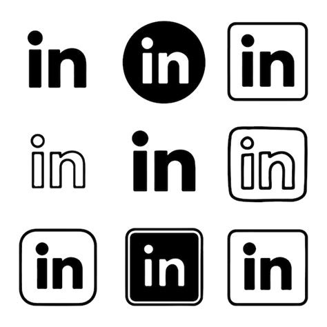 LinkedIn Logos and Icons Collection | Vecteur Premium