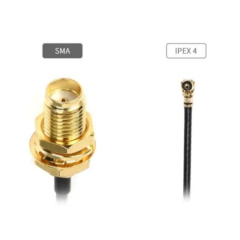 IPEX4 MHF4 to SMA Female Bulkhead Cable 3cm