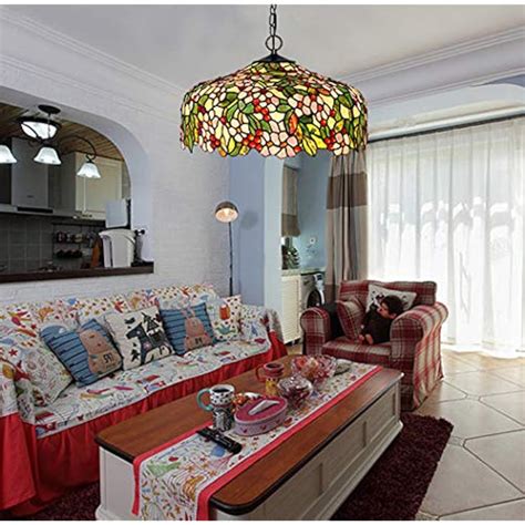 Tiffany-Style 3-Light Ceiling Pendant Fixture in | Ubuy India