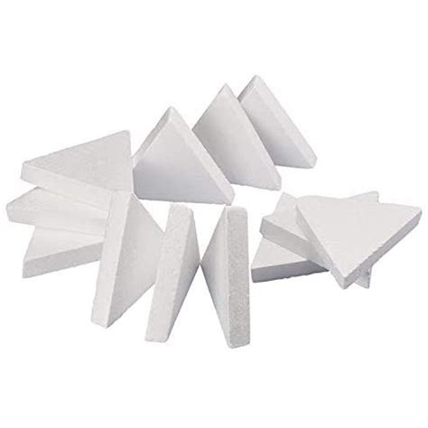 Foam Triangle, Arts and Crafts Supplies (6 x 6 x 6 in, 12-Pack), Color ...