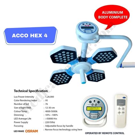Buy acco LED Surgical Operating Light (Hex 4) Online -MedicalBazzar