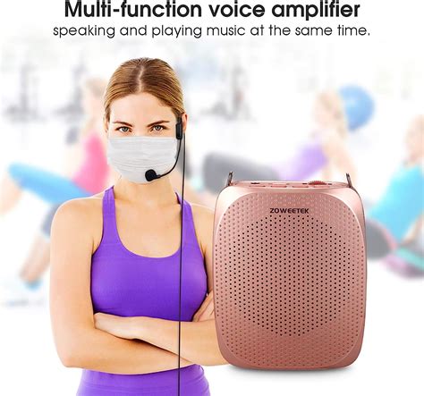 Buy ZOWEETEK Voice Amplifier Microphone Headset,portable voice ...