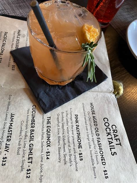 Menu at Jim Brady's Royal Oak restaurant, Royal Oak