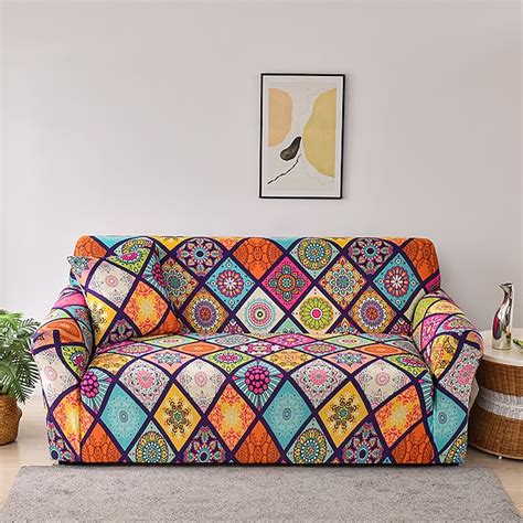 Boho Spandex Couch Covers Sectional Sofa Cover For Dogs Pet, Farmhouse ...