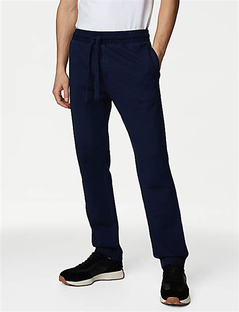 Buy Pure Cotton Straight Leg Joggers at Marks & Spencer