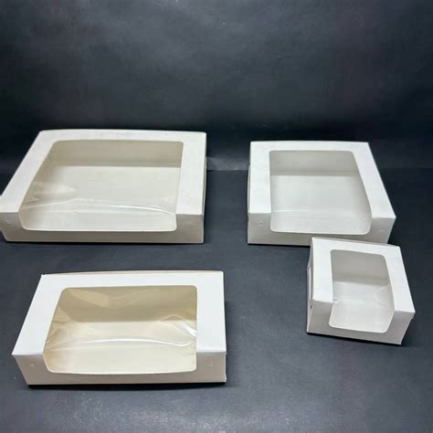 White Brownie L-Shaped Window Box – Sweetkraft | Baking supplies