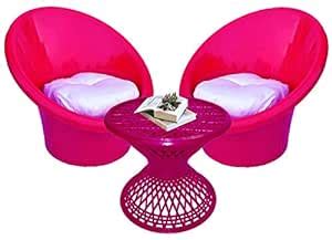 MIJHAINDIA Tub Chair with Complimentary Cushions -Set of 2 and Multi ...