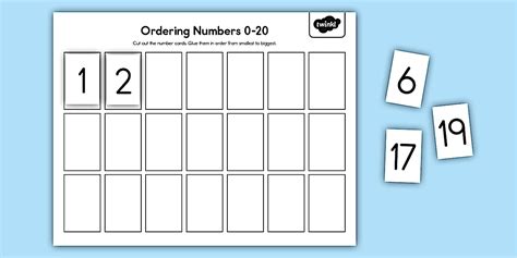 Numbers Cut and Paste Activity | Numbers 1-20 | Twinkl USA