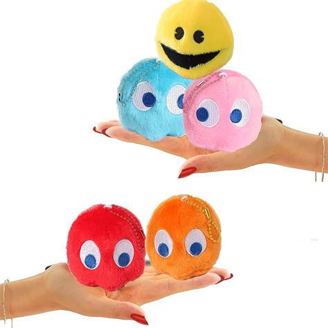 WjcnPac-Man Set of 5 Cute Pacman Plush Keychain, Very Soft and India | Ubuy