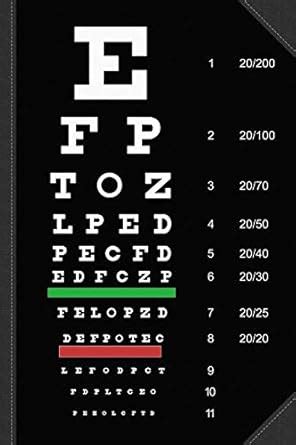 Snellen Chart Journal Notebook: Blank Lined Ruled for Writing 6x9 120 ...