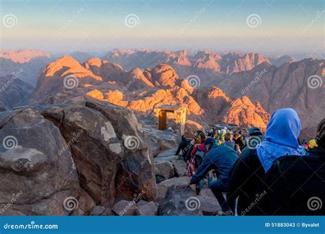 Pilgrims Way Down from the Holy Mount Sinai, Egypt Editorial Stock ...