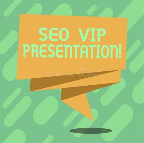 Handwriting Text Seo Vip Presentation. Concept Meaning Making Presentation on How To Enhance the ...