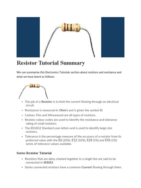Image result for Resistor Basics