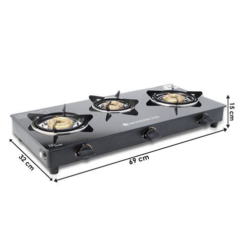Wonderchef Ultima 3-Burner Gas Stove | Precise Flame Control