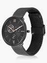 Titan Titan Slim Multifunction Black Dial Black Stainless Steel Strap ...
