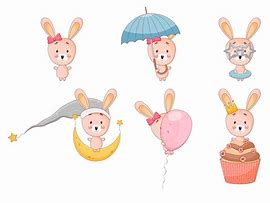 Image result for 5 Cartoon Bunnies