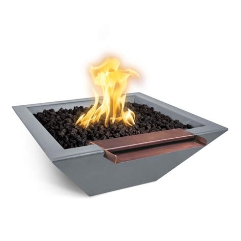The Outdoor Plus 30 Square Maya Fire & Water Bowl - GFRC Concrete ...