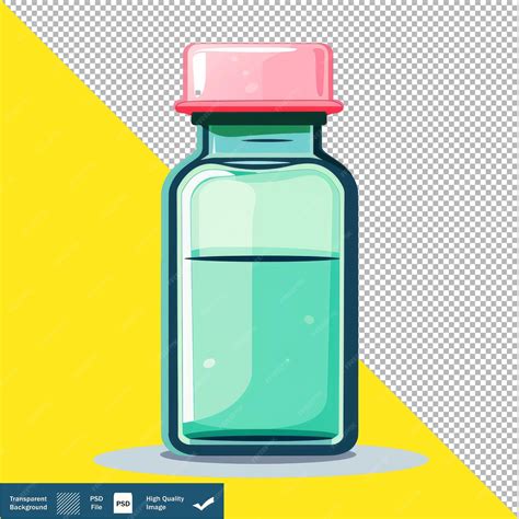 Cute Medicine Bottle Cartoon Vector transparent background PNG PSD ...