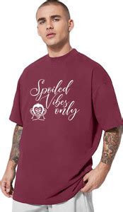 London Hills Printed, Typography Men Round Neck Maroon T-Shirt - Buy ...