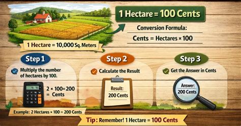 How to Convert Hectare to Cent
